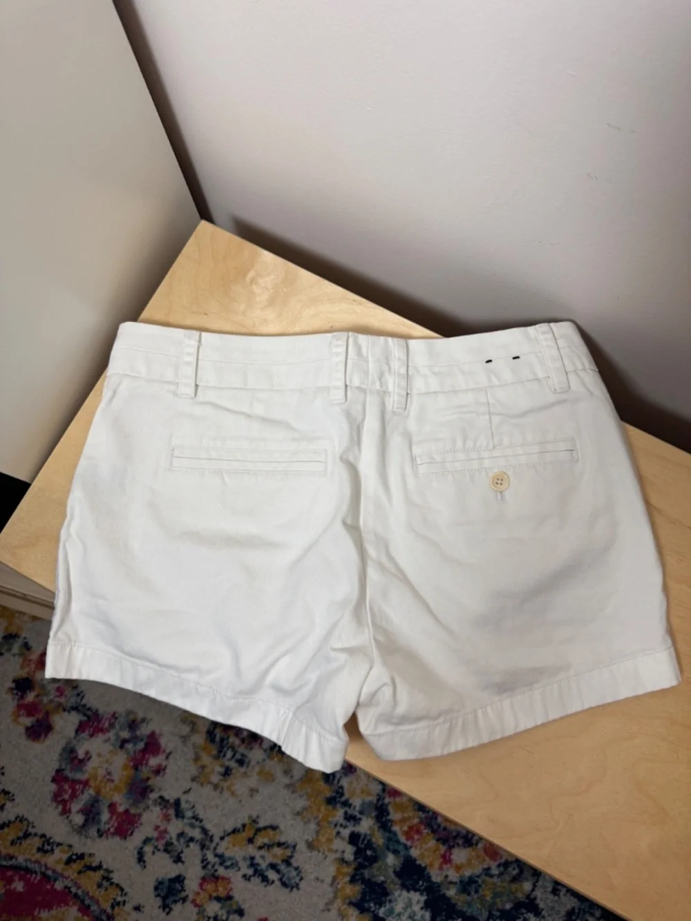J. Crew White Chino shorts, size 0.